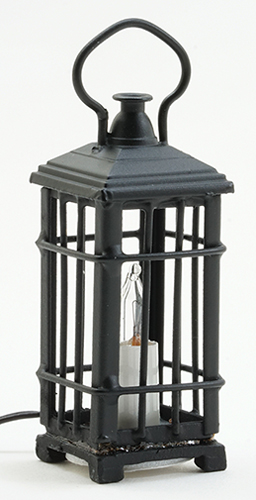 Dollhouse miniature BLACK LANTERN, 12V